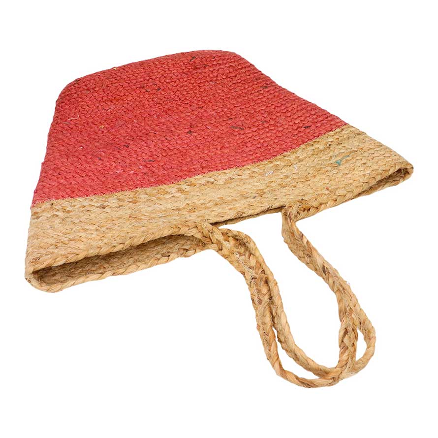 Coral Beautiful Woven Tote Bag, this tote bag is versatile enough for wearing throughout the week. Simple and leisurely, elegant and fashionable, suitable for women of all ages, and lightweight to carry around all day. The interior has enough capacity for keys, phones, cards, sunglasses, purses, lipsticks, books, and water bottles. This woven tote bag can hold up all your daily necessities. 