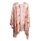 Coral Boho Patterned Sheer Cover Up Kimono Poncho, your neck deserves something better than cheap fabrics. This lightweight kimono poncho features a boho-patterned design. It's a design that gives any outfit a unique look. Perfect gift for a wife, birthday, holiday, or fun night out.