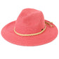 Coral C.C Straw Panama Hat. Show your trendy side with this Straw Panama Sun hat. Have fun and look Stylish. Great for covering up when you are having a bad hair day, keep you incredibly relax as a great hat can keep you cool and comfortable even when the sun is high in the sky. perfect for protecting you from the rain, wind, snow, beach, pool, camping or any outdoor activities.