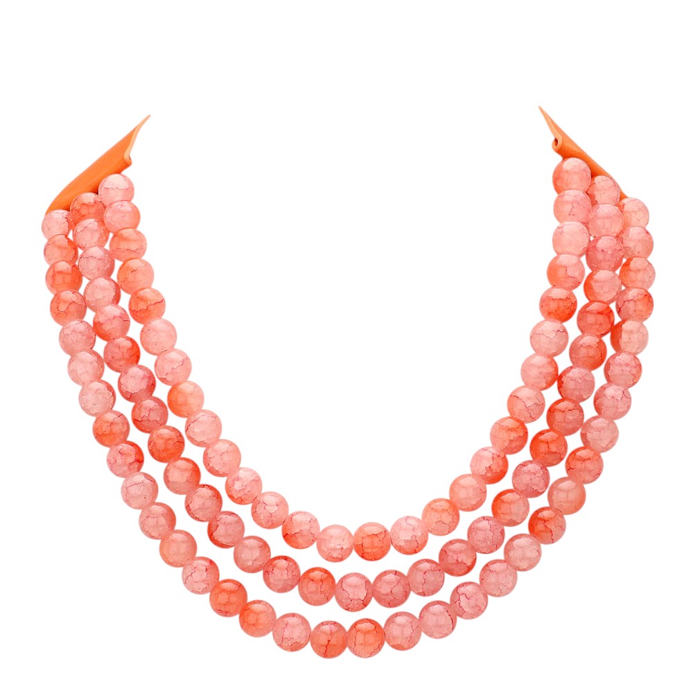 Coral Chunky Metal Ball Beaded Triple Layered Faux Leather Magnetic Necklace is perfect for adding a touch of style and sophistication to any outfit. With its triple layered design and magnetic closure, it is not only fashionable but also easy to wear. The chunky metal ball beads add a unique touch to this faux leather necklace, making it a must-have accessory for any fashion-forward individual.