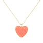 Coral Druzy Heart Pendant Necklace, this is a stunning accessory that adds a touch of sparkle to any outfit. The druzy heart pendant is beautifully crafted and catches the light for a mesmerizing effect. With its unique design and high-quality materials, this necklace is sure to make a statement and elevate your look.