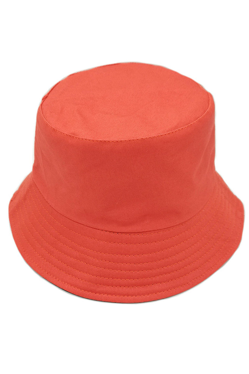 Coral SOLID BUCKET HAT is crafted with durable materials for lasting quality. Features a classic silhouette with all-around sun protection and a comfortable fit. Versatile design pairs effortlessly with casual outfits while providing functional style for outdoor activities. The solid color ensures maximum wardrobe compatibility. 