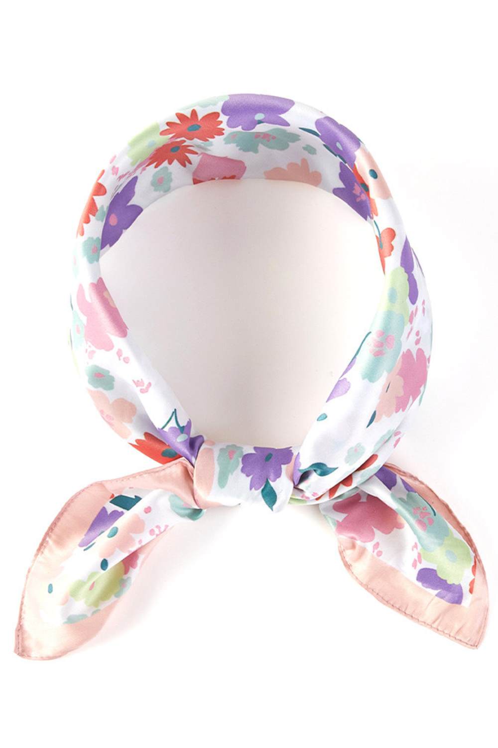 Coral Brighten your summer style with this charming multi-flower print bandana scarf. Crafted from lightweight 100% polyester, it's perfect for warm weather wear tie it around your neck, head, or wrist for effortless versatility. The generous 27.5" x 27.5" square size offers plenty of styling options. Whether you're heading to the beach, running errands, or adding a pop of color to any outfit, this durable scarf keeps you cool and fashionable all season long.