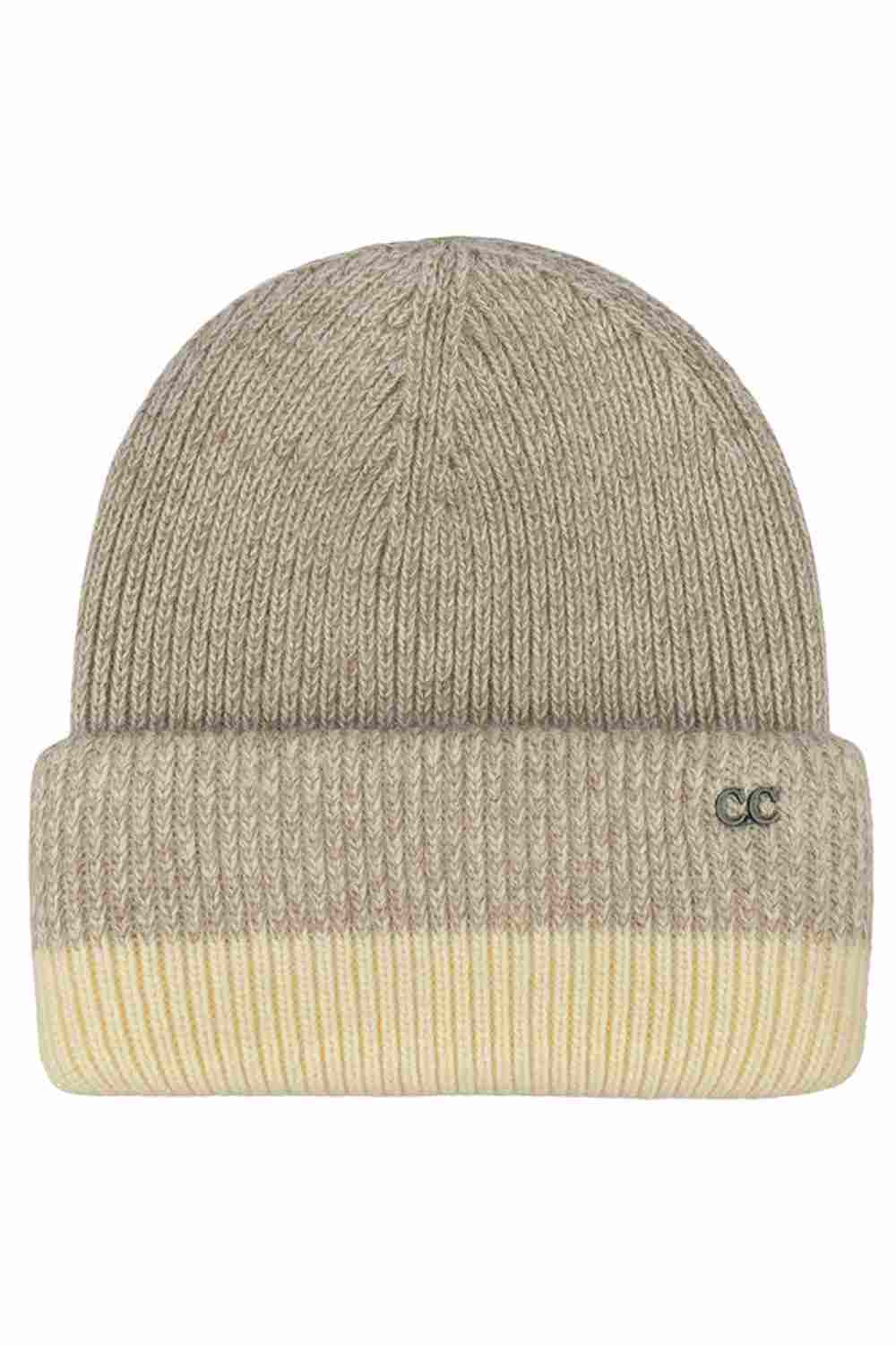 Cream C.C Two Tone Heather Stripe Cuff Beanie Winter Hat features a stylish two-tone heathered stripe design with a classic cuff for a cozy, everyday winter look. Made with a soft stretch knit, it offers warm comfort and an easy fit while adding casual charm to cold-weather outfits.