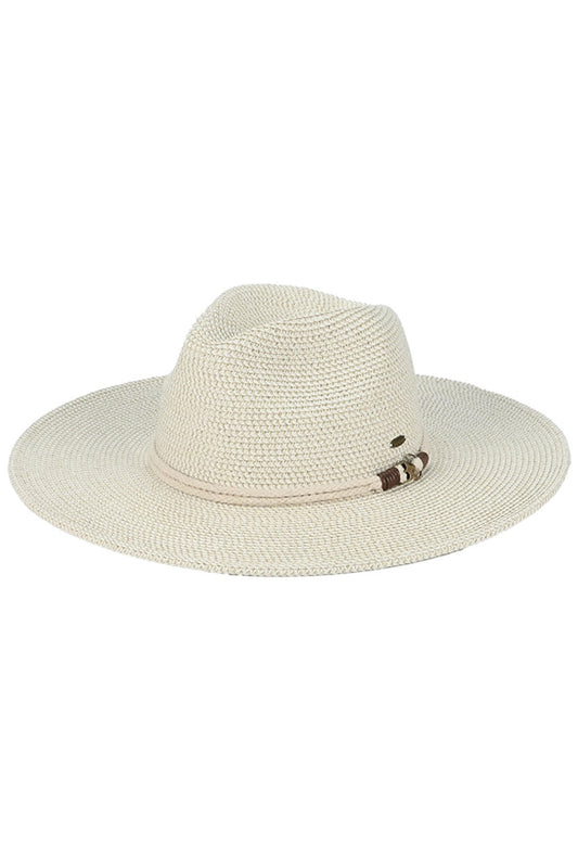Creme C.C Anchor Rope Trim Band Wide Brim Sun Hat is a stylish and practical accessory for any sunny day. The wide brim offers excellent sun protection while the anchor rope trim adds a nautical touch to your outfit. With this hat, you can enjoy the outdoors in both comfort and style.