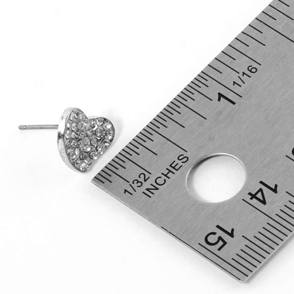 Crystal Rhinestone Paved Heart Stud Earrings bring a touch of elegance to any outfit. Crafted with sparkling crystals, they offer exceptional quality and timeless charm. Perfect for any occasion, these stunning earrings elevate your style effortlessly. 