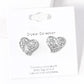 Crystal Rhinestone Paved Heart Stud Earrings bring a touch of elegance to any outfit. The sparkling rhinestones are intricately arranged in a heart-shaped design, adding a romantic and sophisticated charm to your look. Perfect for any occasion, these earrings are a must-have addition to any jewelry collection. 