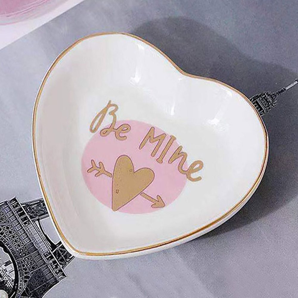 Be Mine Message Heart Arrow Jewelry Dish