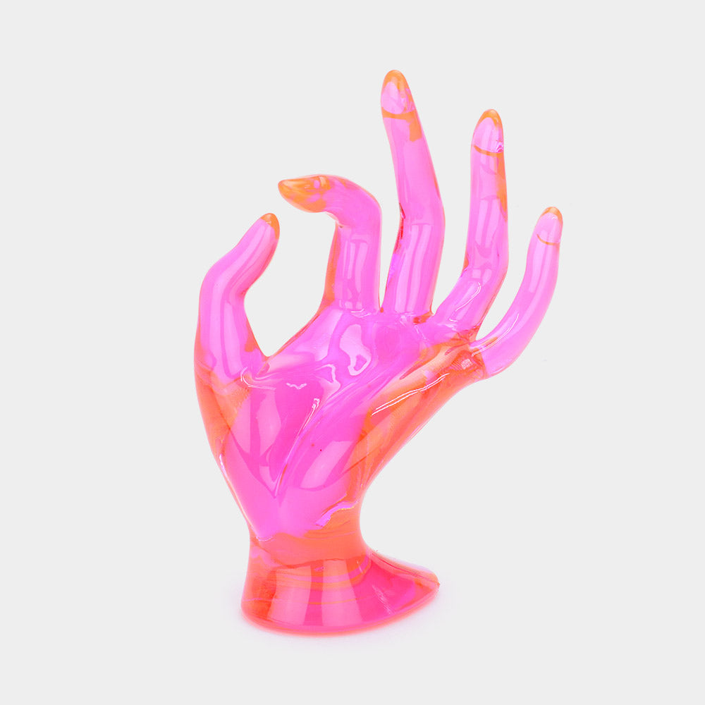 Madeline Love Neon, Pink Hand Jewerly Display Stand - Jewelry