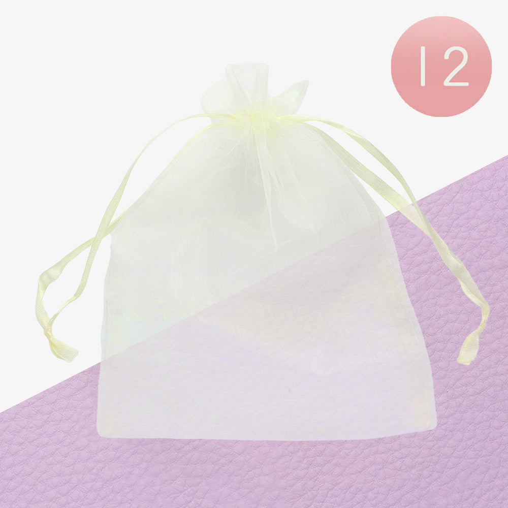 Madeline Love Cream 12PCS - Organza Drawstring Gift Bags - Jewelry
