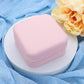 Madeline Love Pink Faux Leather Portable Square Jewelry Box - Hair Accessories - desc