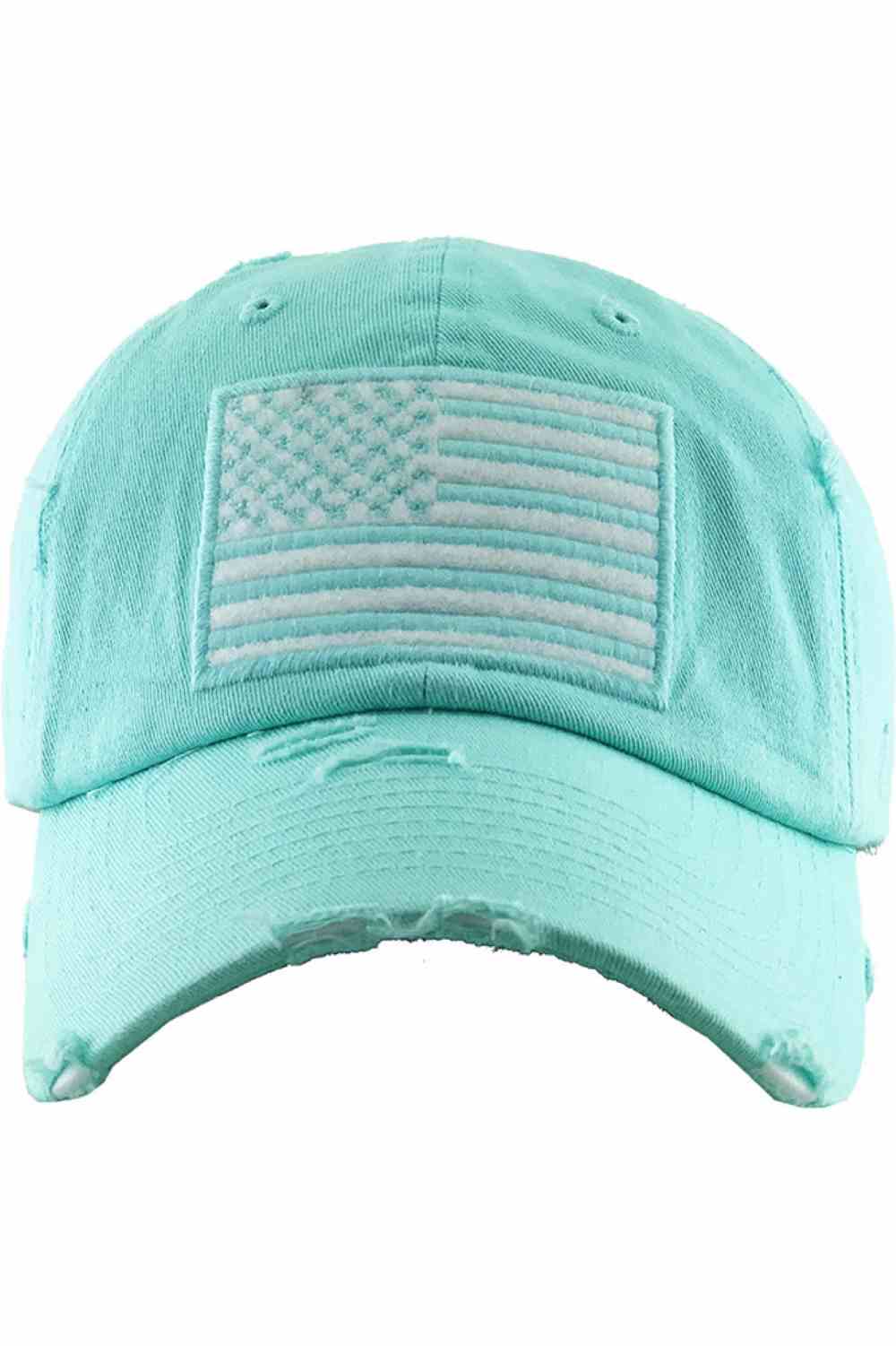 DBL WHT Show off your patriotic style with this Unisex American Flag washed vintage distressed baseball cap, featuring a classic worn-in look and bold flag detail. Designed for comfort with an adjustable fit, this everyday cap is perfect for casual outings, outdoor activities, or laid-back weekends.