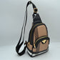 Panelled Sling Bag with Metallic Bee Accent - Sling Bag