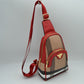Panelled Sling Bag with Metallic Bee Accent - Sling Bag