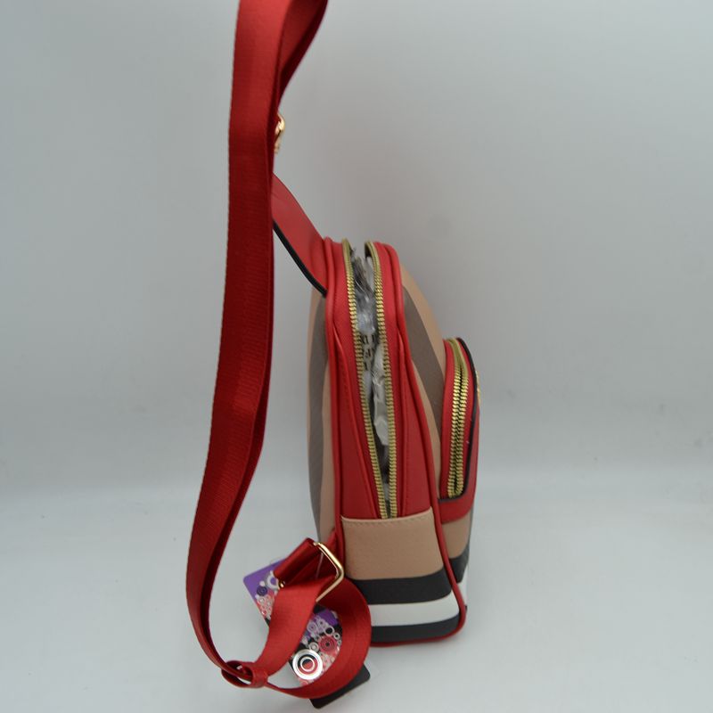 Panelled Sling Bag with Metallic Bee Accent - Sling Bag