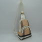 Panelled Sling Bag with Metallic Bee Accent - Sling Bag