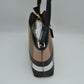 Structured Plaid Crossbody Handbag with Bow Accent and Long Strap