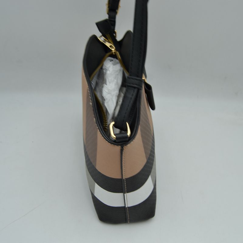 Structured Plaid Crossbody Handbag with Bow Accent and Long Strap