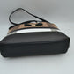 Structured Plaid Crossbody Handbag with Bow Accent and Long Strap