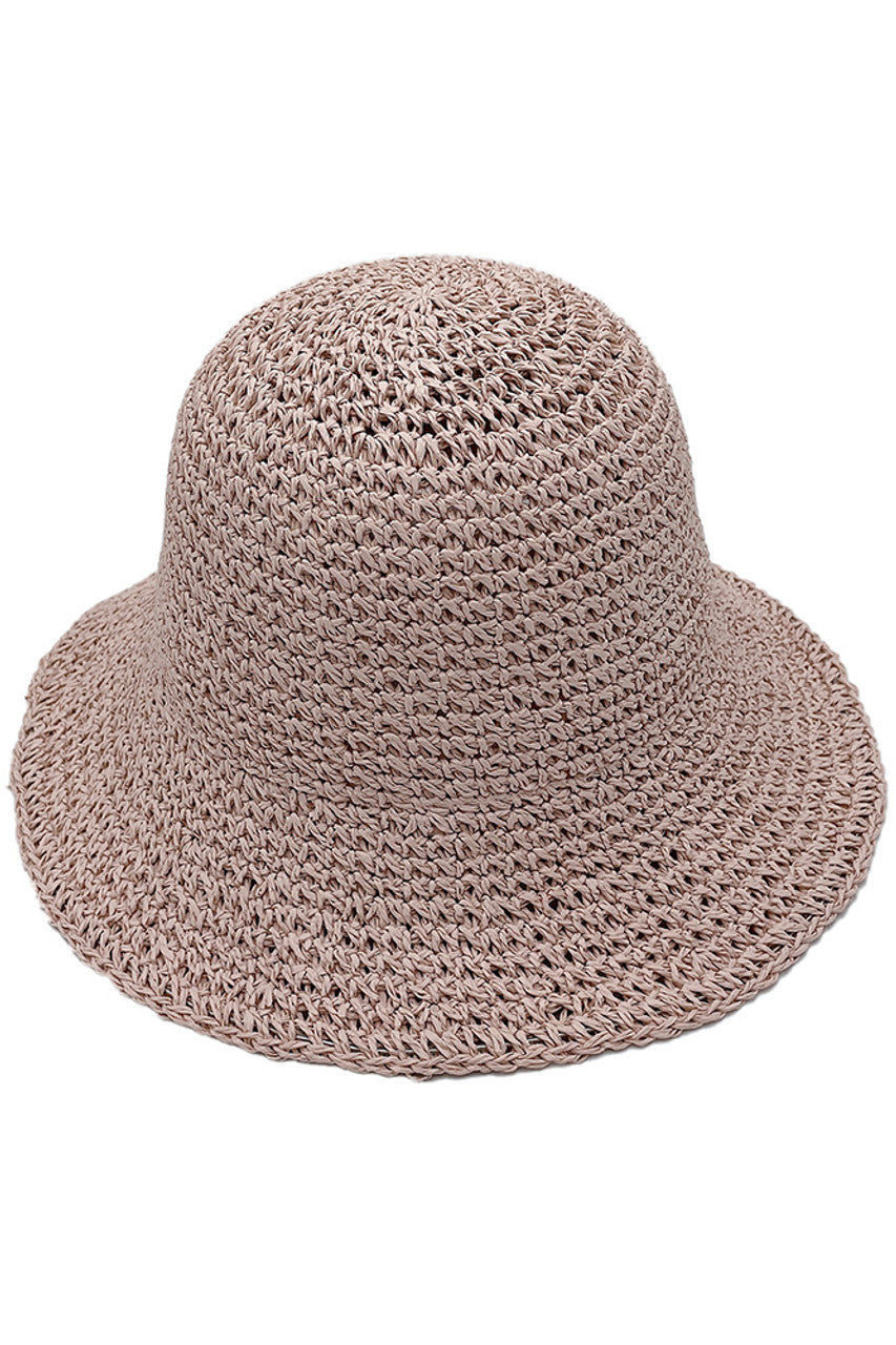 Solid Straw Bucket Hat offers superior sun protection while maintaining breathability. The solid construction ensures durability for extended wear, while the classic bucket silhouette provides versatile styling options. Designed with a structured brim that maintains its shape, this hat is an essential accessory for warm-weather activities and outdoor adventures. 