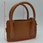 Structured Top Handle Handbag with Minimalist Design - Handbags