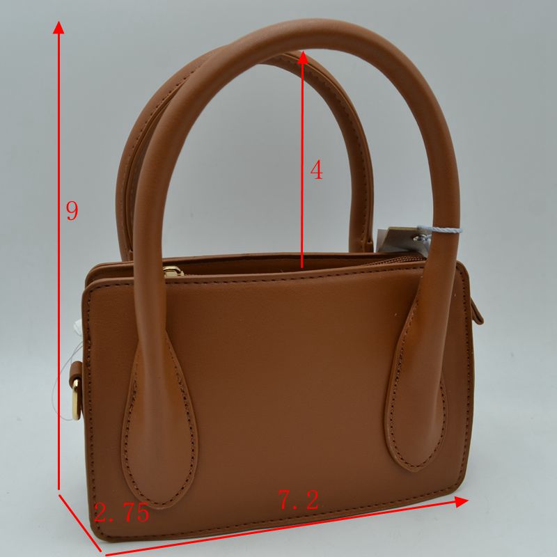 Structured Top Handle Handbag with Minimalist Design - Handbags