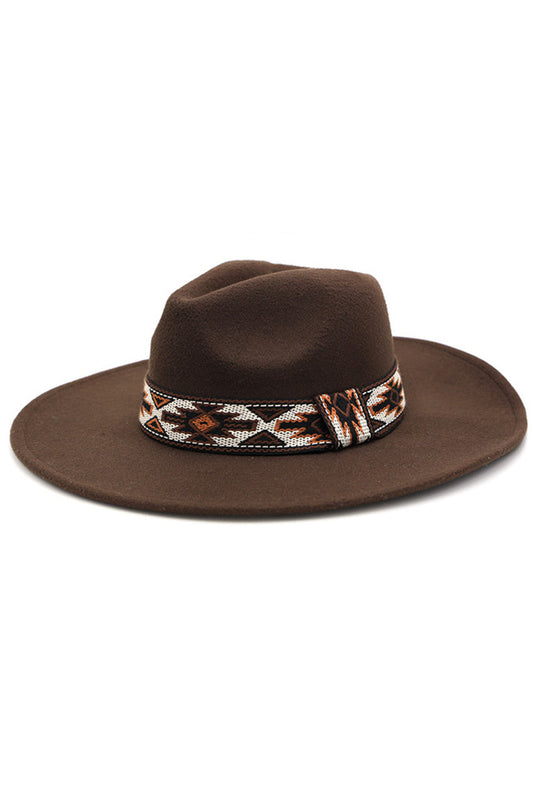 Dark Brown Tribal Band Panama Hat features an authentic tribal band motif executed with meticulous attention to detail. Constructed using select-grade natural fibers through a proprietary weaving process that ensures exceptional breathability and longevity. The architectural crown and precision-angled brim provide optimal facial shading while maintaining classic proportions