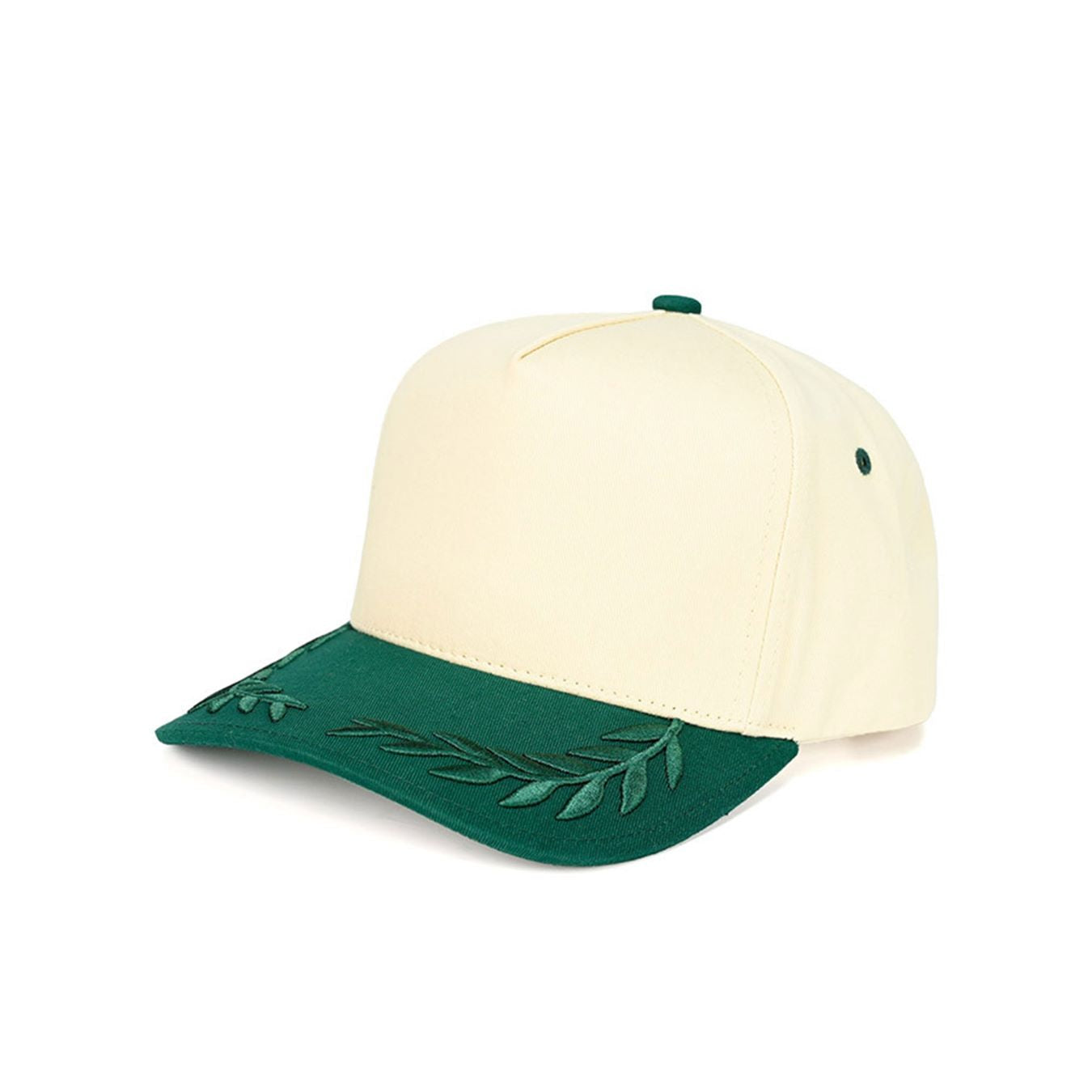 Dark Green The C.C Captain Oak Leaves Embroidered Trucker Hat Baseball Cap features detailed oak leaf embroidery for a distinctive, outdoors-inspired look. Designed with a breathable mesh back and adjustable snap closure, it offers lightweight comfort and a customizable fit for everyday wear.