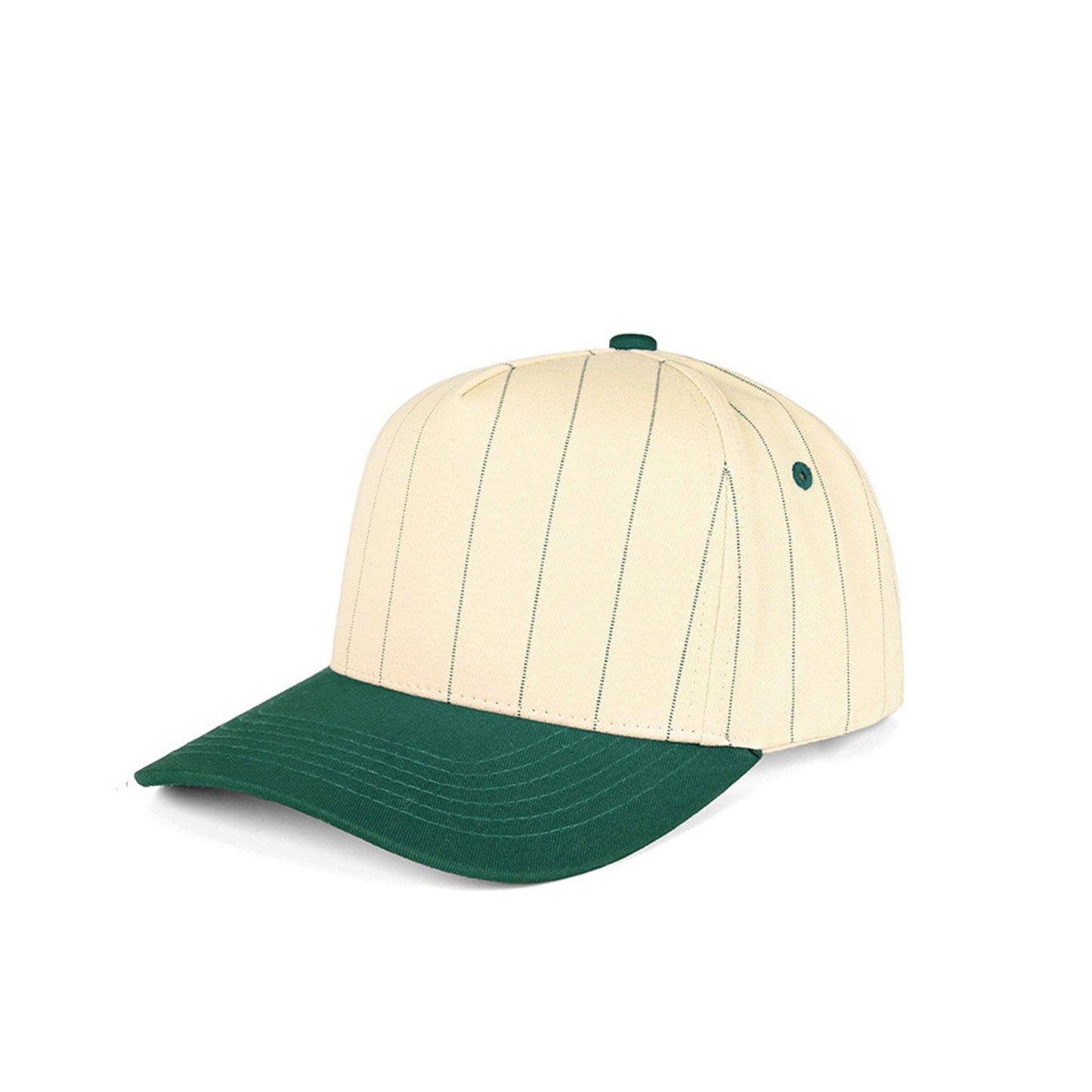 Dark Green CC Beanie Pinstripe Plain Two-Tone Trucker Hat Baseball Cap features a sleek pinstripe pattern paired with a modern two-tone design for a clean, versatile look. The classic trucker style provides breathable comfort and an adjustable fit for all-day casual wear.