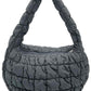 Dark Gray Compact quilted bag crafted from durable 100% polyester with a timeless solid design. Measuring 8.7" x 11.8" x 3.15", it's the perfect size for everyday essentials, travel accessories, or as a versatile organizer. The quilted texture adds visual interest and subtle structure. Ideal for on-the-go convenience with a sleek, minimalist aesthetic that pairs effortlessly with any outfit.