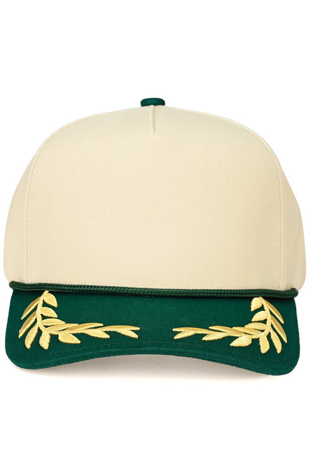 Dark Green Elevate your casual style with this C.C Gold Bay Leaf Two Tone Trucker Cap. Crafted from 100% cotton for breathability and comfort, this snapback cap features a classic trucker design with a rope-accented point detail and two-tone colorway. With a one-size-fits-all circumference of 22.5", it's the perfect accessory for everyday wear, outdoor adventures, or laid-back vibes. Made in Vietnam with quality construction, this versatile cap pairs effortlessly with any wardrobe.