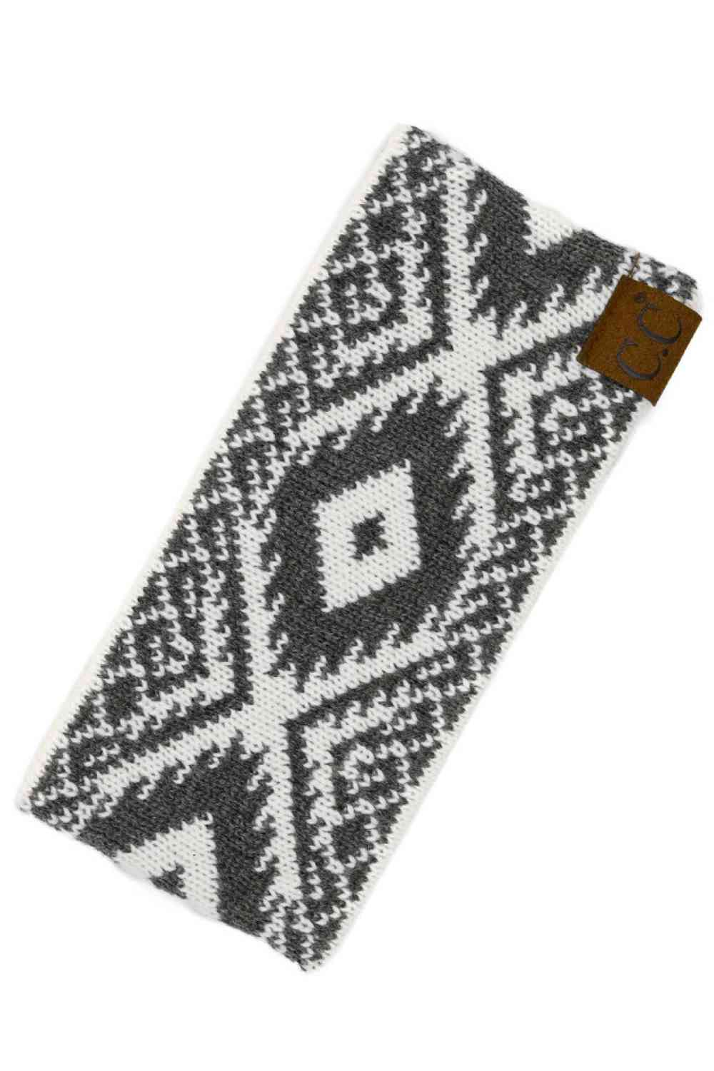 Dark Gray Elevate your style with the C.C Aztec Pattern Headwraps, featuring bold geometric designs inspired by traditional Aztec art. Crafted from 100% acrylic, these headwraps offer a soft, comfortable fit that works for any occasion from casual outings to special events. The one-size-fits-most design ensures a flattering look for everyone. Perfect for adding a pop of cultural flair to your wardrobe while keeping your hair secure and stylish.