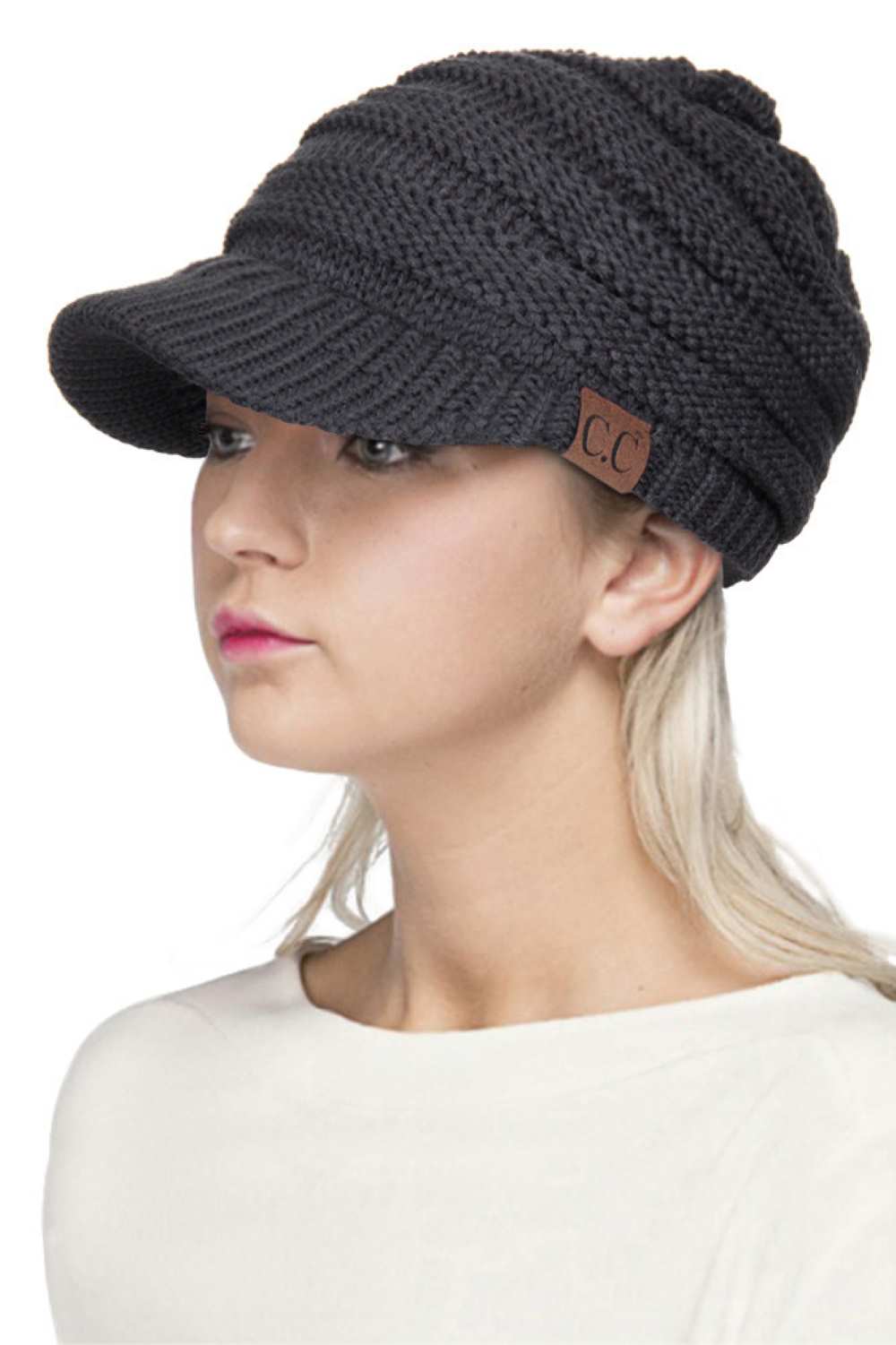 Dark Grey The C.C Ribbed Knit Brim Beanie delivers understated sophistication with its expertly crafted construction. Engineered from 100% soft acrylic, this exclusive design offers exceptional warmth without weight, making it an ideal choice for layering through transitional seasons. The distinctive ribbed knit texture provides visual interest while the structured brim adds a refined silhouette that complements various face shapes. One size fits most ensures accessibility, while the premium acrylic blend r