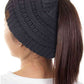 Dark Grey The C.C Solid Color Ponytail Messy Bun Beanie combines comfort with versatility for effortless everyday style. Crafted from 100% soft acrylic, this beanie features an open crown design that accommodates ponytails and messy buns while keeping you warm. The one-size-fits-most construction ensures a secure, flattering fit for virtually anyone. Perfect for casual outings, workouts, or relaxed weekends, this practical accessory transitions seamlessly from season to season.
