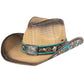 C.C Brim Patches Details Tea-Stain Cowboy Hat