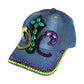Denim multi Bling Studded Mardi Gras Fleur de Lis Baseball Cap is the perfect accessory for adding some extra flair to your Mardi Gras outfit. With its striking fleur de lis design and sparkling studs, this cap will make you stand out in the crowd. A must-have for any Mardi Gras celebration!