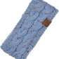 Denim Cozy up with the C.C Chunky Knit Confetti Sherpa Lined Headband, the perfect blend of warmth and style. Crafted from 100% acrylic, this headband features a chunky knit exterior with a soft sherpa lining for maximum comfort against your skin. The playful confetti pattern adds a fun pop of color to any winter outfit. One size fits most, making it an easy grab-and-go accessory for chilly days. Whether you're heading out for a quick errand or settling in for the season, this headband keeps you warm withou