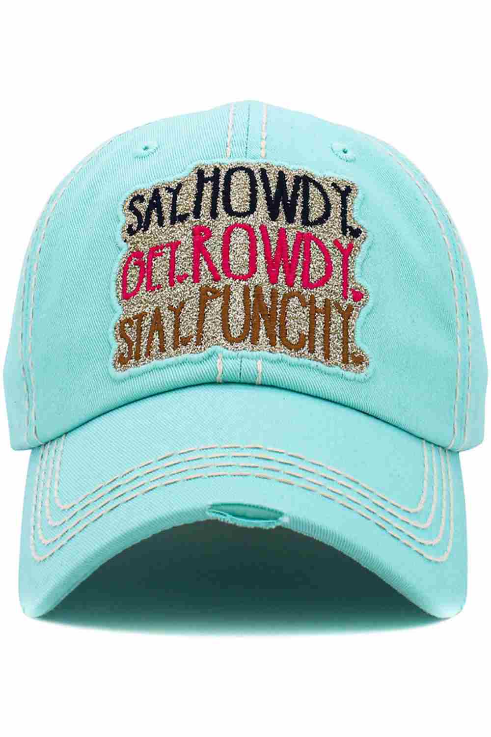 Diamond Blue SAY HOWDY Vintage BaseCap brings a classic, worn-in look with timeless Western attitude, perfect for everyday casual wear. Designed for comfort and easy styling, it pairs effortlessly with jeans, tees, and laid-back outfits for an effortlessly cool vibe.