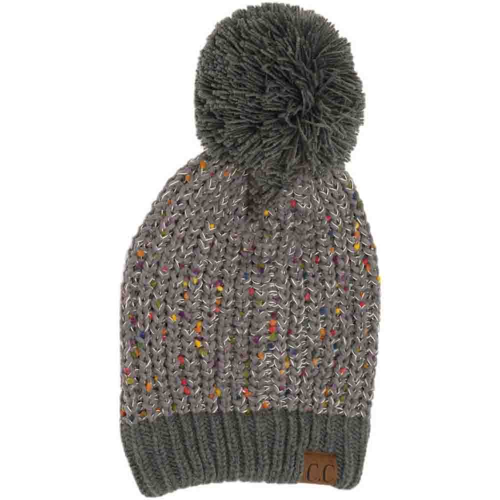Dark Grey Chenille Confetti Pom Beanie combines premium chenille yarn with a vibrant, multi-color confetti design, delivering both softness and visual appeal. Expertly crafted for superior warmth and comfort, this beanie features a classic pom-pom for added style. Its durable knit construction ensures long-lasting wear, making it an ideal accessory for cold weather that effortlessly balances performance and fashion. 
