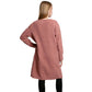 Dust Pink Solid Front Pockets Long Cardigan, delicate, warm, on-trend & fabulous, a luxe addition to any cold-weather ensemble. Great for daily wear in the cold winter to protect you against the infinity-style amps up the glamour with a plush. Perfect Gift for wife, mom, birthday, holiday, etc.
