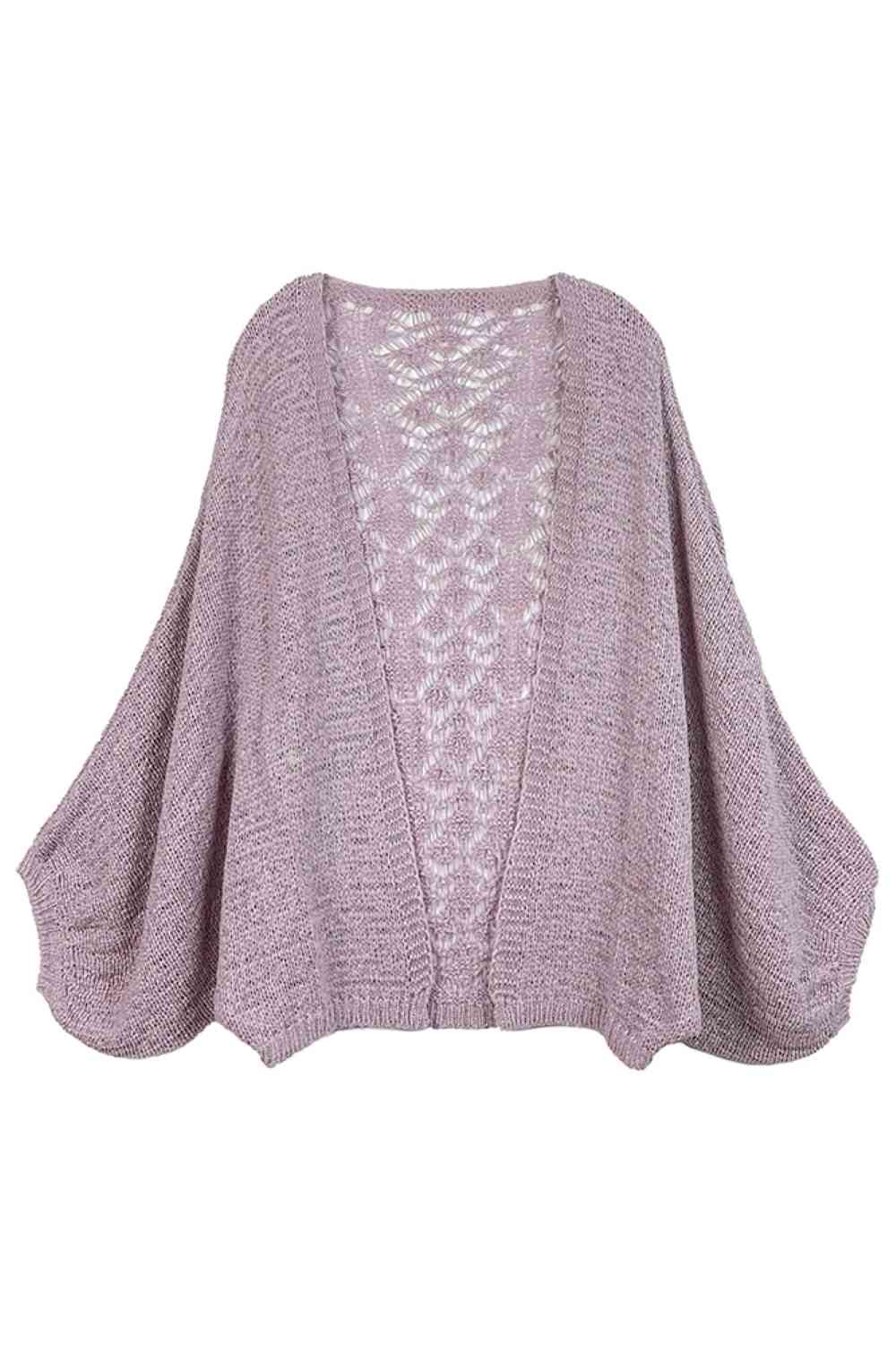 Dusty Pink Effortless elegance meets cozy comfort with this Lace Back Crochet Cardigan. Crafted from a breathable blend of 60% acrylic and 40% nylon, this piece features delicate crochet detailing on the front paired with an eye-catching lace back panel. The relaxed fit measures 23.2" x 45.3", making it perfect for layering over your favorite tops. A versatile wardrobe essential that transitions seamlessly from casual days to evening outings.