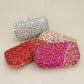 Madeline Love Silver Floral Leaf Crystal Frame Evening Clutch Shoulder Bag - Bags & Wallets - extra