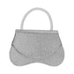 Madeline Love Black, Clear Bling Studded Flat Top Handle Flap Evening Bag / Crossbody Bag - Bags & Wallets - desc