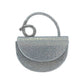 Madeline Love AB, Silver Bling Studded Top Handle Evening Crossbody Bag - Bags & Wallets - desc