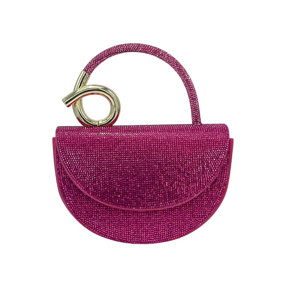 Madeline Love Rose Bling Studded Top Handle Evening Crossbody Bag - Bags & Wallets - desc