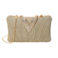 Madeline Love Gold Sparkle Fabric Stone Paved V Fold Evening Clutch Crossbody Bag - Bags & Wallets - desc
