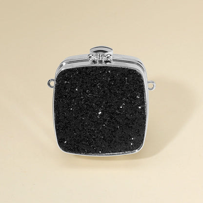 Madeline Love Black Square Glitter Mini Clutch Bag Crossbody Bag - Bags & Wallets