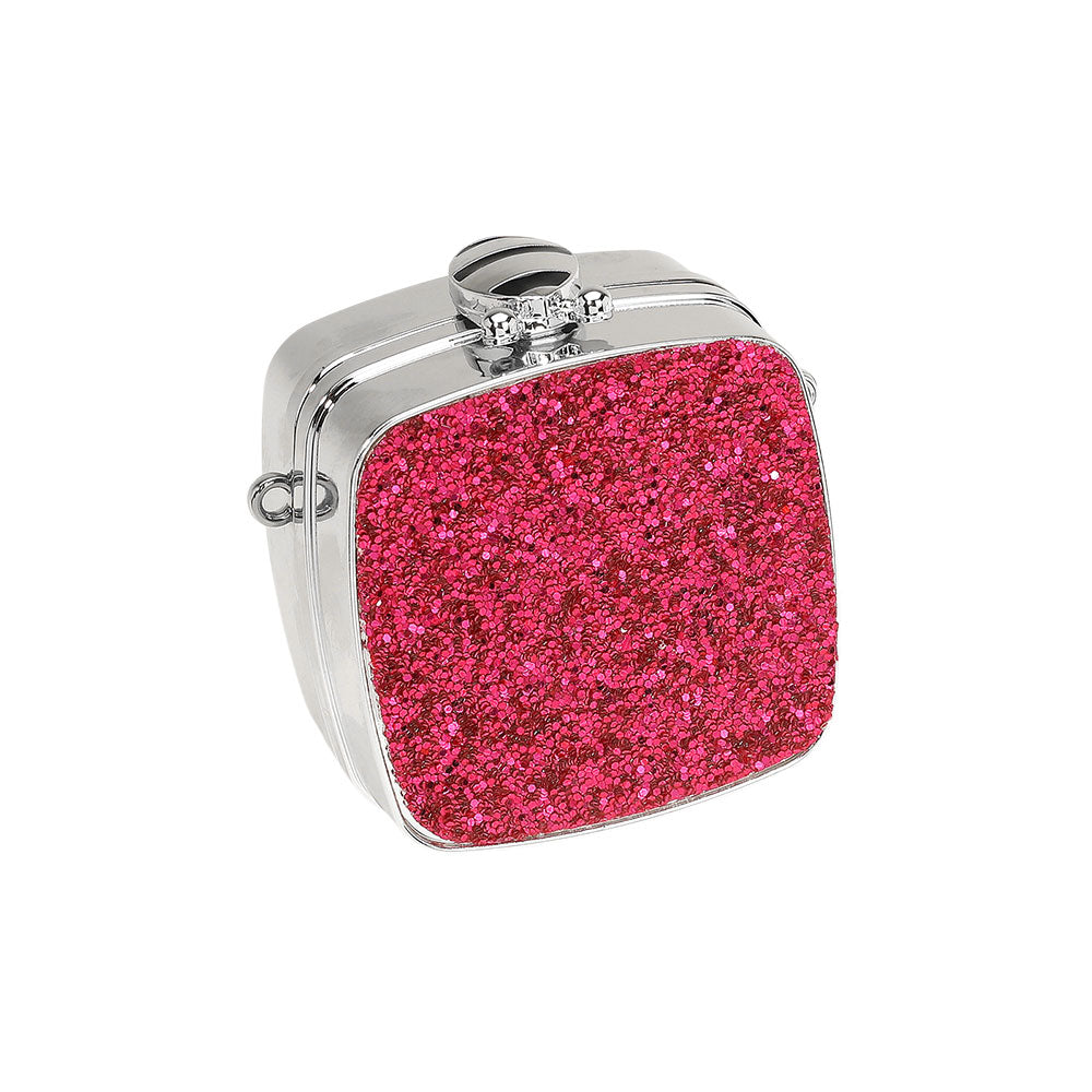 Madeline Love Pink Square Glitter Mini Clutch Bag Crossbody Bag - Bags & Wallets - desc