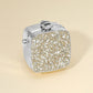 Madeline Love Silver Square Glitter Mini Clutch Bag Crossbody Bag - Bags & Wallets