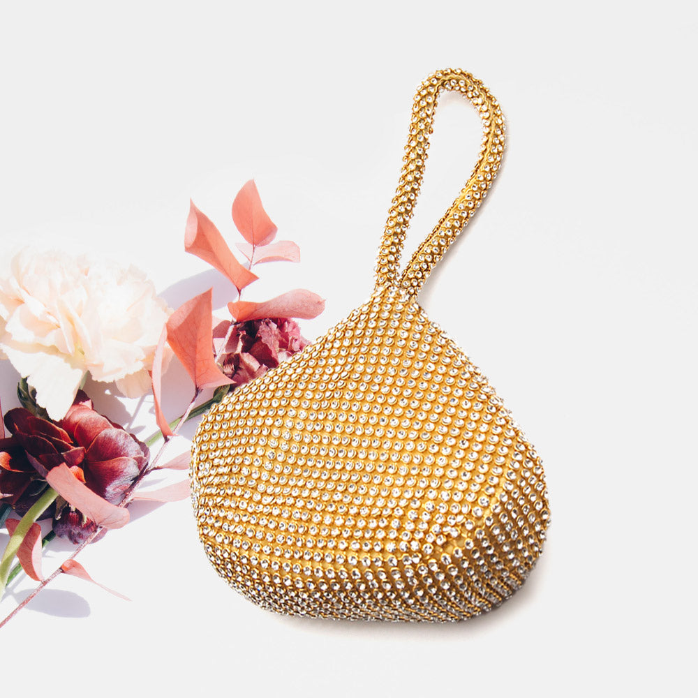 Madeline Love Gold Bling Wristlet Evening Bag - Bags & Wallets